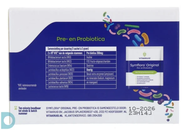 Vitakruid Symflora Original Pre- en Probiotica 30 sachets - Afbeelding 3